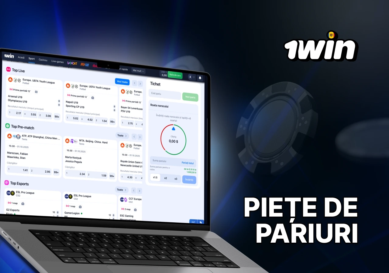 Piețe de pariuri pe 1Win